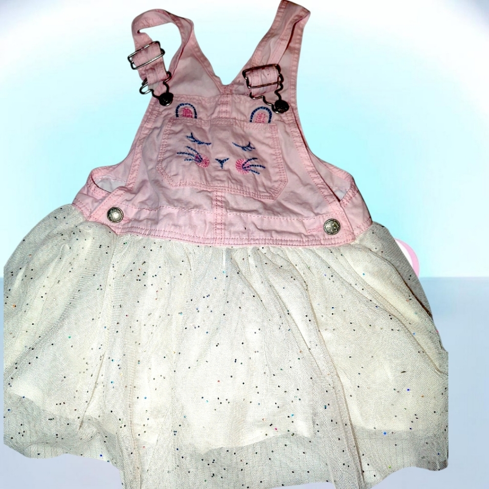 Pink and White Bunny Oshkosh Dress